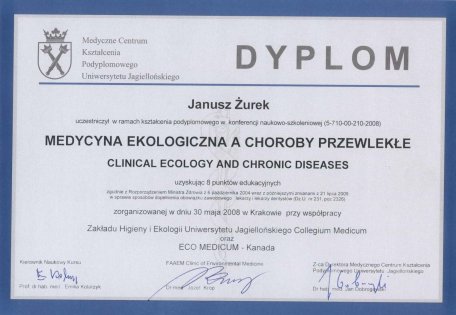 Dyplom Janusza Żurka